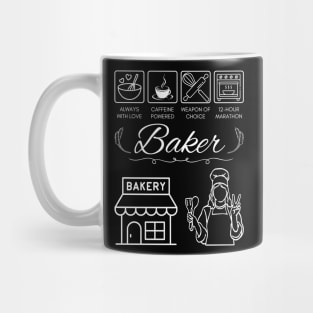 Baker T-Shirt Funny Baking Gift Chalkboard Style Mug